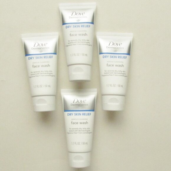 4x Dove DermaSeries Dry Skin Relief Face Wash - Picture 3 of 3